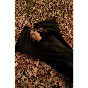 We Wore What Balloon Sleeve Crew‎ Neck Sweatshirt Black XS NWT Oversized Lounge